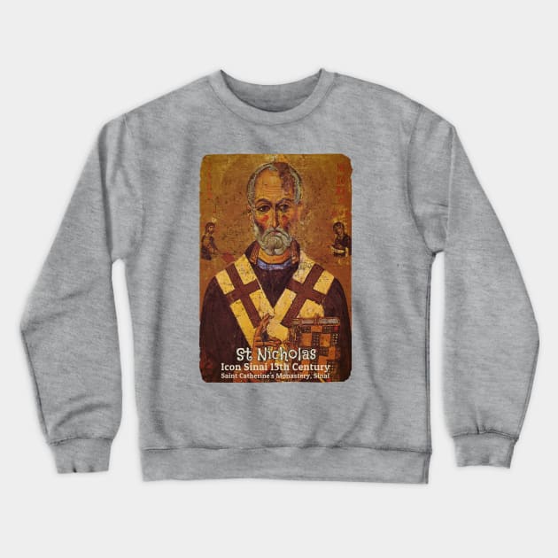 Saint Nicholas Father of Christmas Crewneck Sweatshirt by KewaleeTee